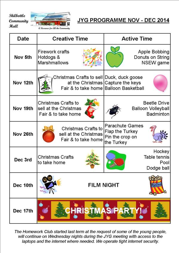 Programme Nov - Dec 2014