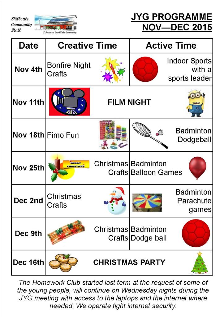 Programme Nov-Dec 2015