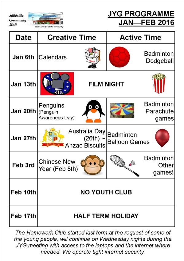Programme Jan - Feb 2016